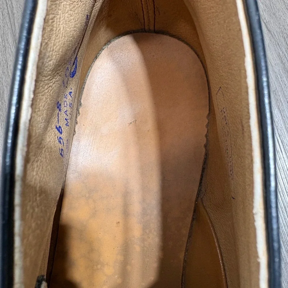 USPS SR/USA Chukka Boots Mens 12 EE Black Leather Postal Shoes Made in USA